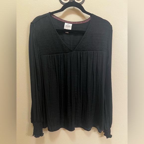 Knox Rose Tops - Knox Rose Black Women's Blouse